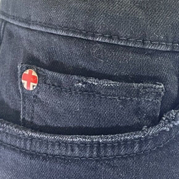 Hudson Womens Gracie Mid Rise Black Distressed Denim Cut Off Shorts Sz 31 New - Picture 4 of 10